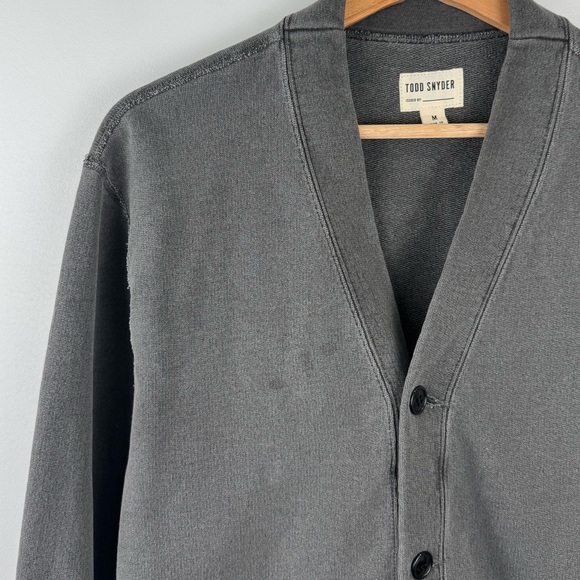 Todd Snyder Men French Terry Cardigan Sweatshirt Size Medium - Picture 2 of 7